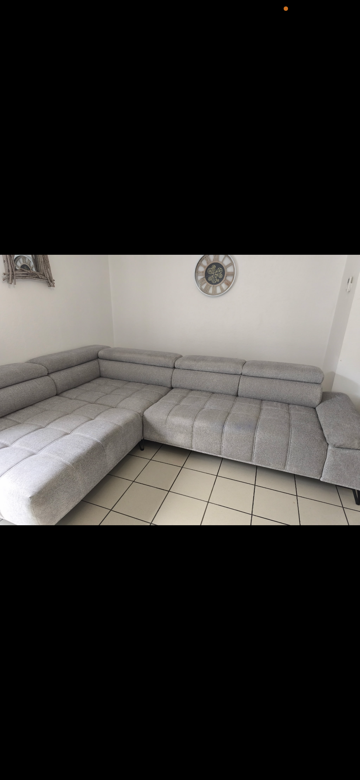 Après nettoyage canapé O'Propre — Rennes